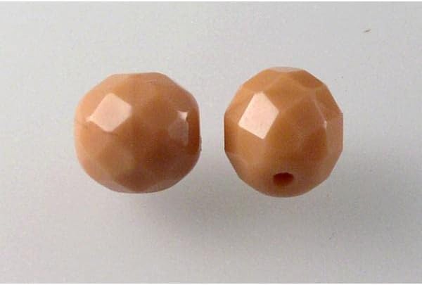60pcs Fire Polished Faceted Beads Round 4 mm, Opaque Pink (74020), Bohemia Crystal Glass, Czechia 15119001
