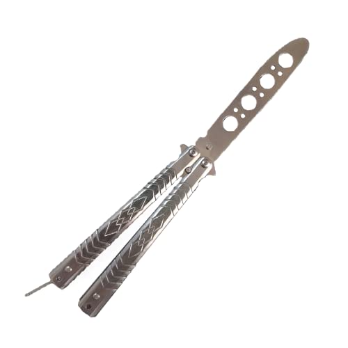 Canivete Borboleta Prata com Trava de Segurança