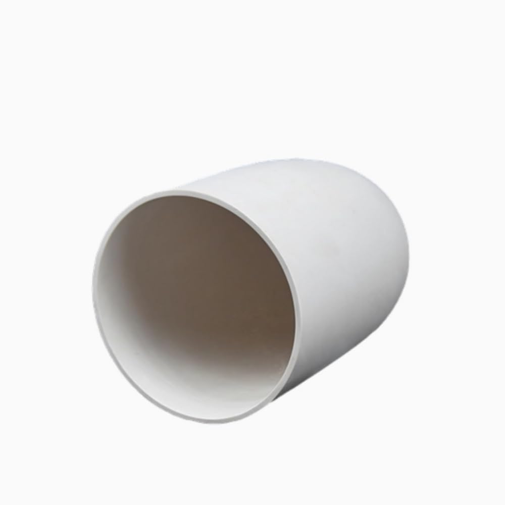 Crisol de circonio de alta temperatura con tapa - Crisol de cerámica estabilizado con calcio(200MLx73x44x86mm)