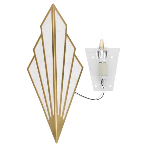 Image of DIYEAH LED Wall Light Bedside Aisle Lamp European Fan Shaped Wall Lamp