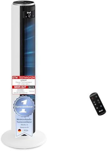 Levoit - DC Motor Tower Fan - 20 dB Very Quiet Fan - 4 Modes/12 L...