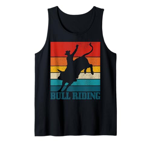Bull Riding Rodeo Cowboy Western Vintage Bull Rider Regalo Canotta