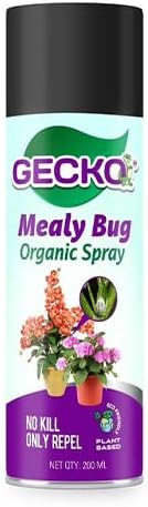 Gecko Mealy Bug Repellent Spray 200 ML | Removes mealy bugs and fungus from plants | 100% Herbal Actives & No Chemicals | Gentle on plants and promotes plant growth - FORMULATION 30 X