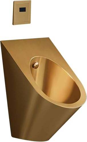 iumLeap Wall-Mounted Men's Flushing Urinal,Washout Urinal,304 Stainless Steel Toilet,Bar Urinal,Commercial Adult Urinal Bathroom Toilet,Induction Flusher,F