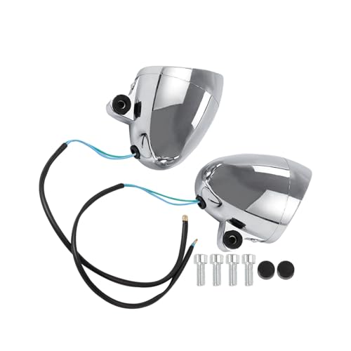 Phare moto LED additionnel étanche avec optique rétro chromée de 4 pouces