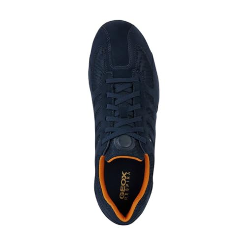 Geox Homme U Snake 2.0 A Basket, Bleu Marine, 39 EU