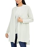 Eileen Fisher Womens Petites Duster Open Front Cardigan Top Green PM