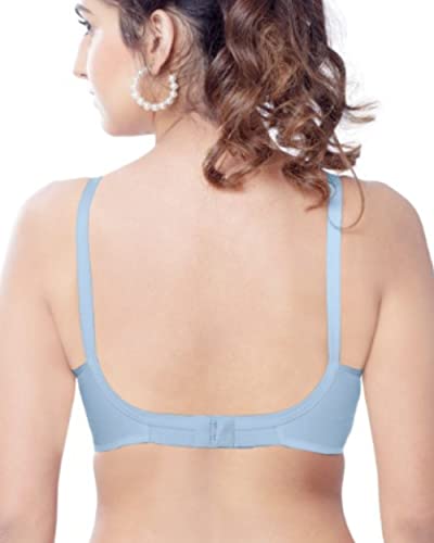 Image of Brida Women's Cotton Round Stitch Bra - Minimizer Saree Bra - Plus Size, Full Coverage, Non-Padded, Wireless,Double Layer Support for Heavy Bust - Kavya xtrasoft