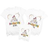 Magical Family Shirts Matching 2026 Vacation Family Matching Outfits Mom and Mini Cute Summer Trip Clothes White