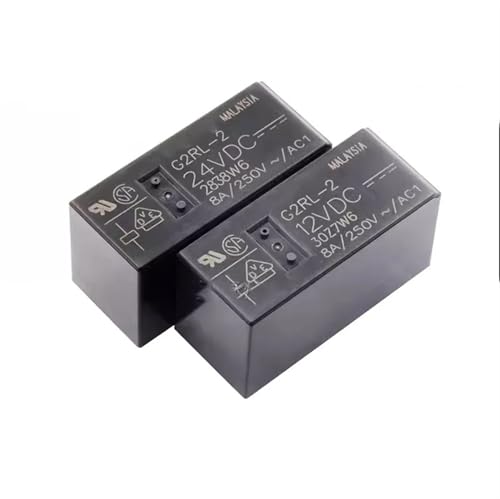 Relais G2RL-2-12VDC 8A avec 8 broches pour circuits imprimés, lot de 10 pièces