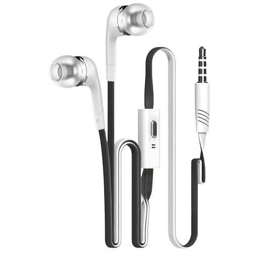 Image of GEARZTOUCH GSP in Ear 3.5mm Wired Earphones with in Line HD Mic, Powerful Audio, Clear Sound, Noise Isolation with Precise Bass, Unique Earbuds Design,in line Controls,Wide Compatibility (Black)
