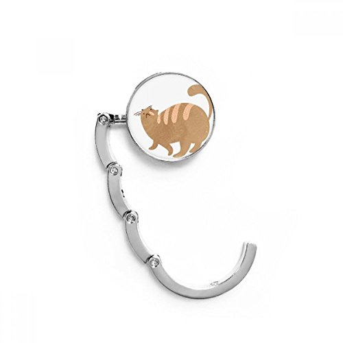 Accroche-sac pour table chat marron, l'accessoire de bureau parfait au salon de thé