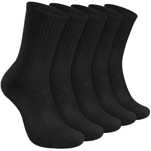 Zuimei 5 Pairs Cushioned Sports Socks Cover