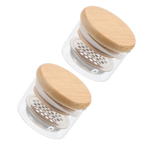 IbsaNice 2 piezas cuencos para manicura con tapa acrílica miniatura 1