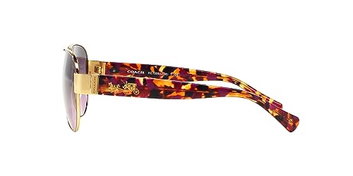 Coach HC7059 Sunglasses, Purple/Gold/Grey Purple Gradient, 58 mm4