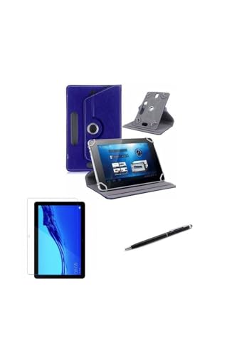 Tablet, Lenovo Tab M8 HD TB-8505F 8" Standlı Kılıfı+Nano Kırılmaz Ekran Koruyucu+Dokunmatik Kalem Lacivert