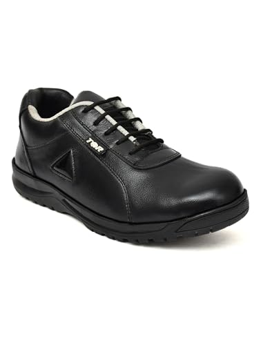 TOR Men's Industrial Genuine Leather Safety Shoes - Steel To...