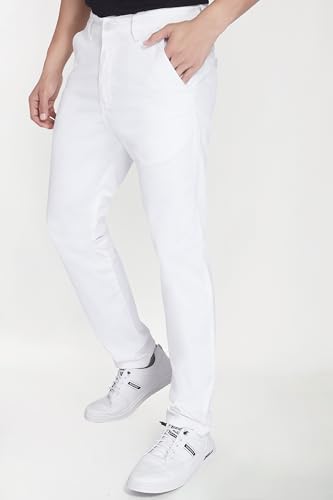 Image of DIVISIVE Men's Regular Fit Cotton Chinos Trousers Pants