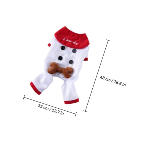Disfraz para perro talla L color blanco miniatura 2