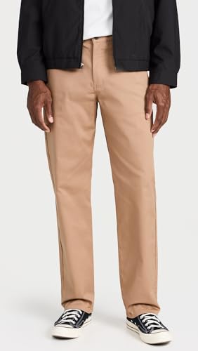Naked & Famous Denim Men's Straight Chino Beige Stretch Twill Trousers2
