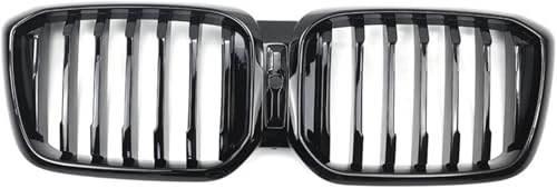 Calandre pour BMW X3 G01 LCI 2022+ calandre avant noir brillant 1Slat avec trou