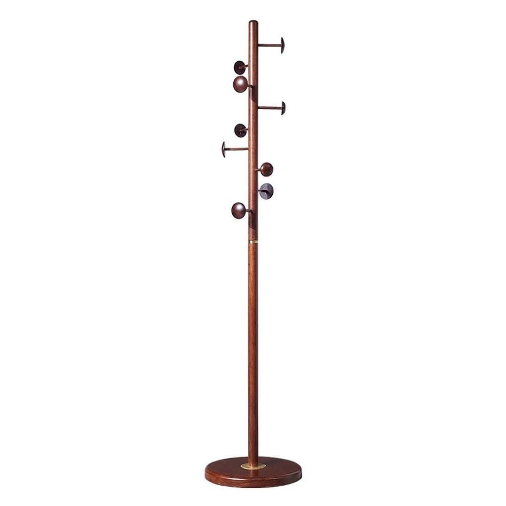 AHGFTYRDT Coat Rack Freestanding Simple Solid Wood Floor-standing Household Coat Rack Bedroom Creative Vertical Clothes Hanger Hall Tree