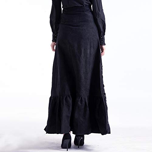 BLESSUME Victorian Corset Skirt High Low Punk Skirt Gothic Women Costume2