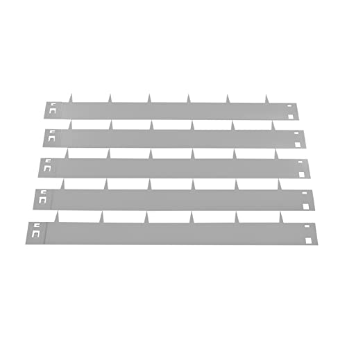 Dfmyhked 5 Pcs Heavy-Duty Steel Garden Edging, Wood Fence Border with Nano Coating, No-Dig Brown Landscape Border for Lawns, Flower Beds, Patios (Grey)