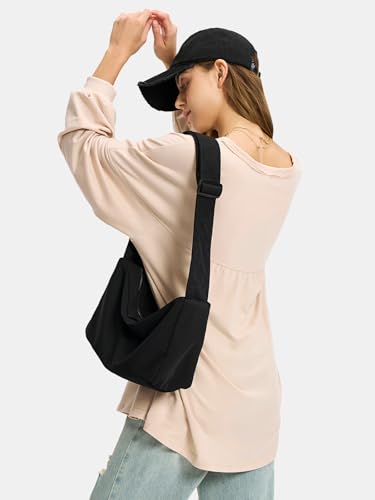 EXLURA Womens Fall Long Sleeve Shirts V Neck Casual Maternity Tops Loose Babydoll Pullover Dressy Tunic Blouse Outfits 20254