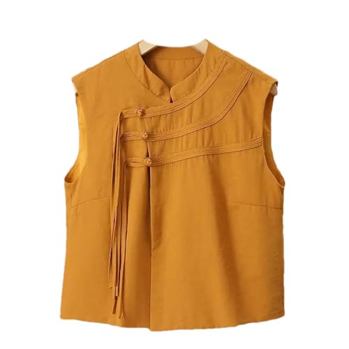 Débardeur coton lin femme style chinois idéal pour un été décontracté