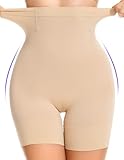 SIMIYA Tummy Control Shapewear Shorts for Women, Body Shaper High Waisted Thigh Slimmer Seamless Underwear for Under Dresses Nude