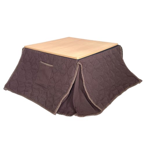 WOODPAL カジュアルコタツ2点セット 正方形 折脚 WPK-F68NA (BEナチュラル)