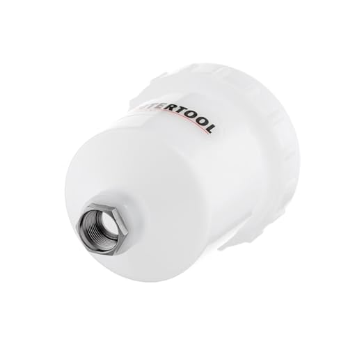 Image of INTERTOOL Paint Gun Cup, HVLP, 125 ml / 125cc, Mini, М14 х 1 mm Thread, Replacement Holder Pot for Most Gravity Feed Small Sprayers, Plastic, Semi-Transparent PT08-1900