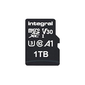 Integral 1TB microSD-Karte Premium Hochgeschwindigkeits-4K-Vid... – Bis zu 100MB/s Lesen und 50MB/s Schreiben, UHS-I, U3, Klasse 10, A1 App-Performance – Smartphones, Tablets, Drohnen