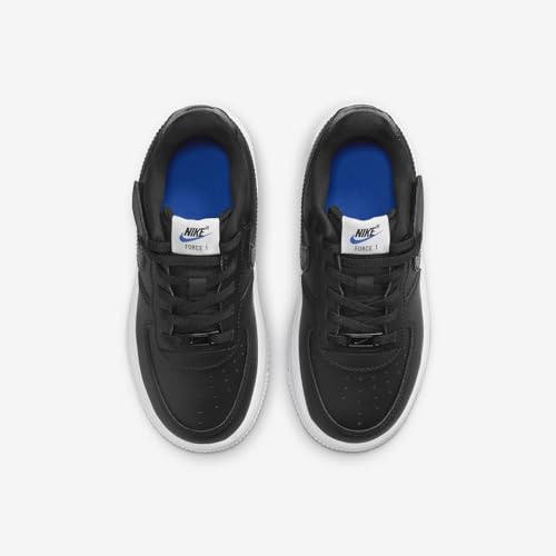 Nike Force 1 Low LV8 EasyOn Little Kids' Shoes (FV6104-001, Black/White/Black) Size 104