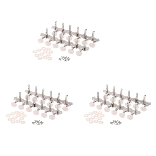 Mecaniques guitare acoustique 12 cordes 6R 6L boutons chromes de rechange
