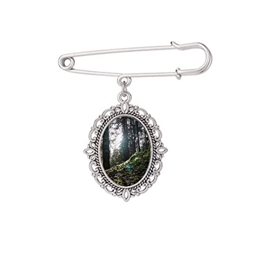 Broche vert foncé vintage taille M un bijou poétique pour sublimer vos looks
