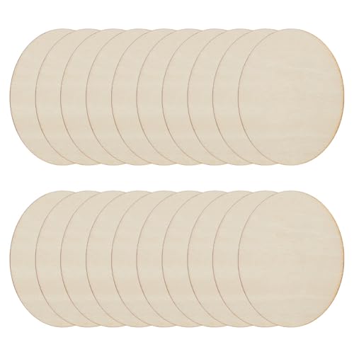 DELORIGIN 40pcs Wooden Oval Cutout 2.75 x 2 Inch Unfinished Beech Wooden Blank Slices Crafts Wood Oval Cutout Shape DIY Plank Cutout Christmas Craft Supplies for Artist Painting Door Hanger Sign Decor