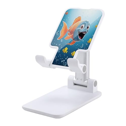 Support téléphone pliable réglable bureau poisson design universel