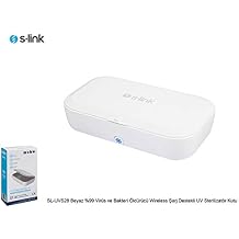 S-link SL-UVS28 Beyaz%99 Vir s ve Bakteri  ld r c  Wireless  arj Destekli UV Sterilizat r Kutu