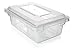 Rubbermaid Commercial Products Food/Tote Box Storage Container with Lid, Plastic, Clear, for Restaurant/Kitchen/Cafeteria