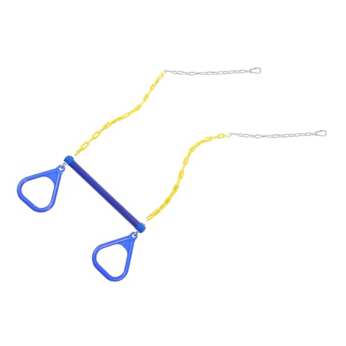 GOOHOCHY Multi-Purpose Hanging Ring Gymnastic Rings for Children Swing Bar for Kids Outdoor Orange