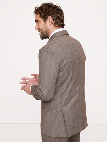 ORBITRAY Mens Herringbone Blazer Sport Jacket Slim Fit Jackets for Men Formal Blazer Wedding Groom Dinner Party OB0243