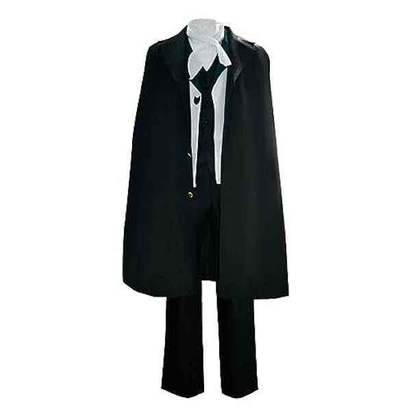 Zhongkaihua Bungo Zwerfhonden Cosplay Schooluniform Manga Bungo Zwerfhonden Edgar Allan Poe Cosplay Zwart Kostuum Halloween Carnaval Party Outfit