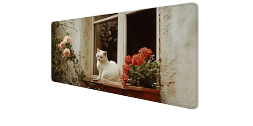 Tapis de souris xxl gaming antidérapant tapis souris chat 1600x800mm pour ordinateur pc