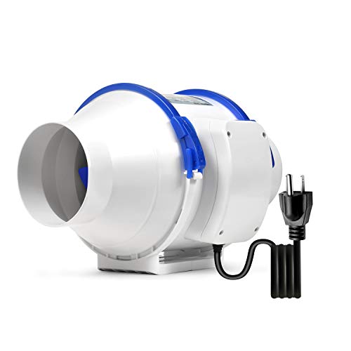 Up To 60% OFF Hon&Guan 4 Inches 116 CFM Inline Duct Fan, Ventilation Exhaust Fan for Grow Tents, Heating Cooling Booster.