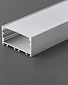 1 5 10 20 Pack 3.3ft/ 1meter U Shape Led Aluminum Channel, Ceiling Lighting Track Rail for Garage Office Living Room, Plaster Led Trim(5 pcs,70x35mm(2 3/4" x1 3/8"))