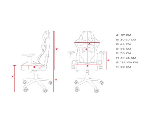 Image of Genesis Nitro 880 Gaming Chair Ergonomic Design, Faux Leather - Black /Red