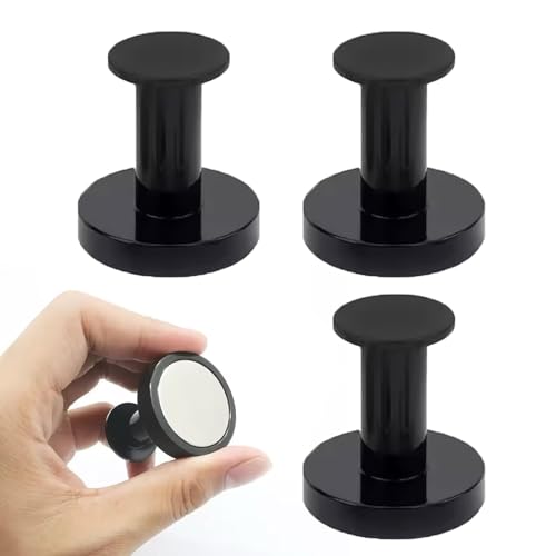 Imanes Magnéticos Fuertes, Pack de 4, 36x40mm Negro miniatura 1