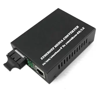 ULTRABYTES Ethernet Media Converter 10/100/1000 Base-T to 1000 Base-SX/LX FX Fast Ethernet Single Mode SC Fiber Media Converter